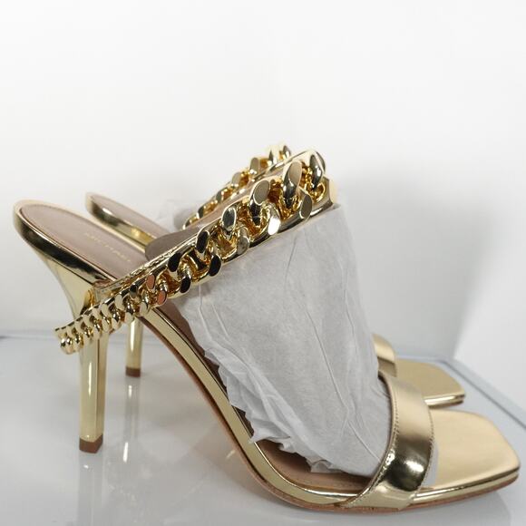 VGUC Michael by Michael Kors Bianca Embellished Metallic Leather Heels Size 9.5 - Picture 2 of 10